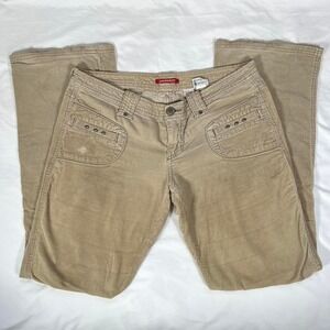 y2k vintage union bay khaki corduroy wide leg pants with studded embellishments